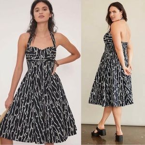 Anthropologie Girls From Savoy Halter Sweetheart Dress- size 12.